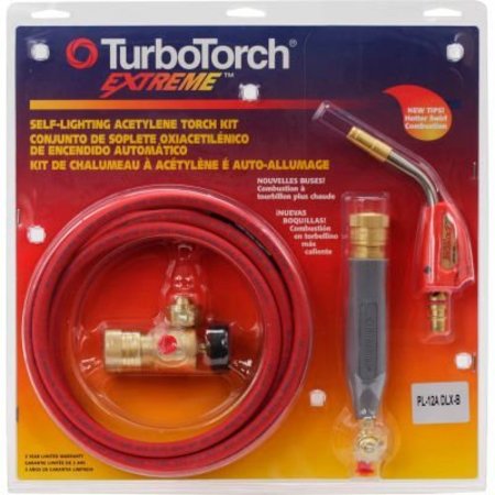 ESAB WELDING & CUTTING TurboTorchÂ EXTREME Self Lighting Torch Kit, PL-12ADLX-B T-Kit Swirl, For B Tank/Air Acetylene 0386-0836